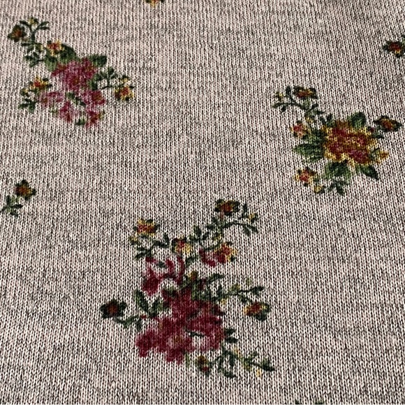 Lane Bryant Ruffle Cap Sleeves Floral Knit Top Popover - Picture 6 of 7